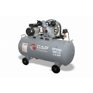 200 LİTRE 2 KAFA 8 BAR 3 HP PSİTONLU HAVA KOMPRESÖRÜ (GP 200)
