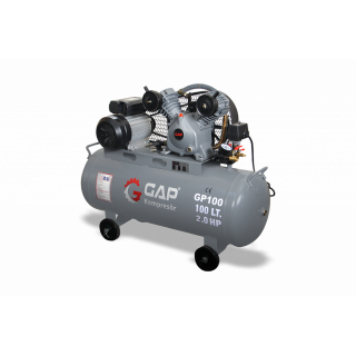 GAP 100 LİTRE 2 KAFA 8 BAR 3 HP PİSTONLU HAVA KOMPRESÖRÜ (GP 100)