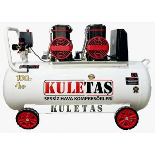 HAVA KOMPRESÖRÜ SESSİZ YAĞSIZ 100 LİTRE 4 HP KULETAŞ