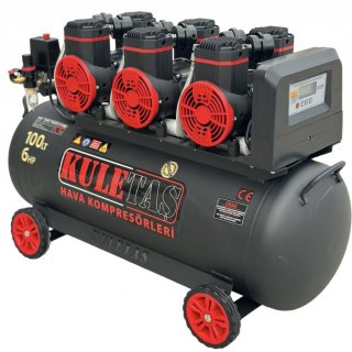 HAVA KOMPRESÖRÜ SESSİZ YAĞSIZ 100 LİTRE 6 HP PREMİUM KULETAŞ