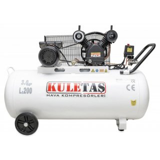 KULETAŞ HAVA KOMPRESÖRÜ  200 LİTRE 3 HP ÇİFT KAFA 220