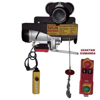 VİNÇ ELEKTRİKLİ UZAKTAN KUMANDA L4 HAREKET 600 1200KG SHUN